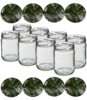 Glazenpotten 500 ml met twist-off deksel (augurk) 8 stuks