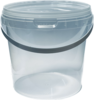 Kunststof emmertje 1 liter met deksel