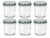 Jampot 346 ml met twist-off deksel groen (blok-design)