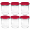 Jampotten 346 ml met twist-off deksel (bordeaux) 6 stuks