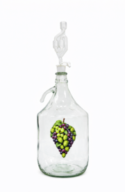 Gistingsfles 5 liter met stop en waterslot
