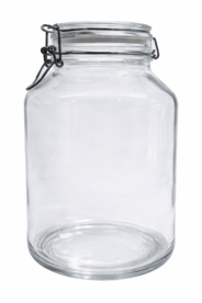 Ronde glazenpot van 4 liter met klemsluiting