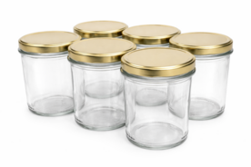 Jampotten 346 ml met twist-off deksel goud 6 stuks