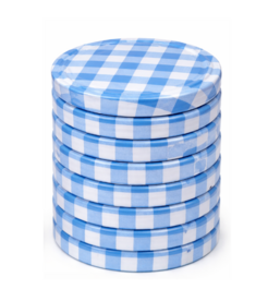 Twist-off deksel Blauw/Wit blok desgin