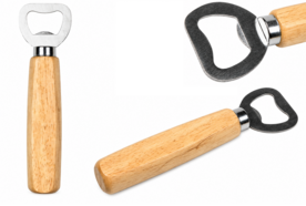 Houten authentieke flessenopener 14 cm