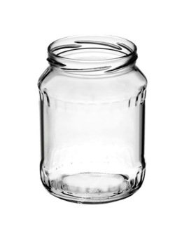 Glazenpotten 700 ml met twist-off deksel (wit) 8 stuks