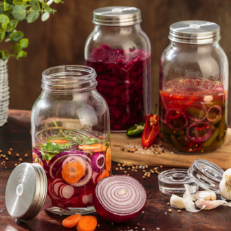 Kilner set om te fermenteren met 2 potten van 1 Liter