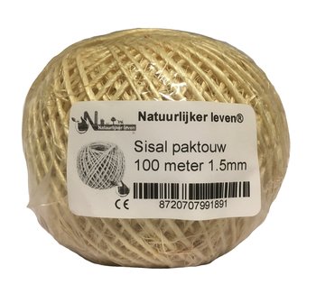 Sisal paktouw 100 meter 1.5 mm