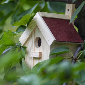 Vogel nestkast puntdak (rood)