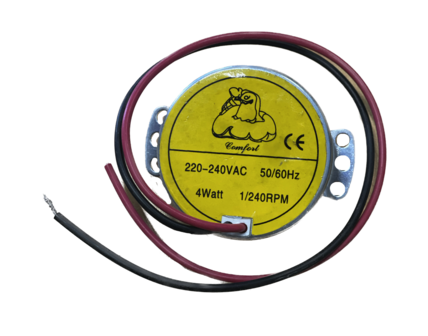 Keermotor los voor eiertray 230Volt, 6mm as, &frac14; RPH