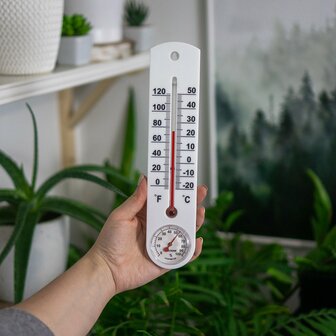 Universele witte thermometer met hygrometer