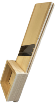 Houten mandoline of koolsnijder 65 x 17 cm met geleider