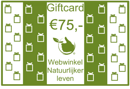 Geschenkkarten &euro;75,-