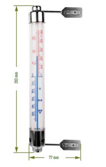 Raam thermometer 20/200mm