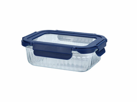 Cookai Ovenschaal Blauw 640ml met glazendeksel