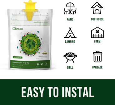 Vliegen vangzak vangt tot 35.000 vliegen