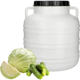 Zuurkoolvat met schroefdeksel 30L