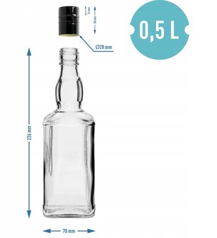 Glazenflesje Daniels 500 ml