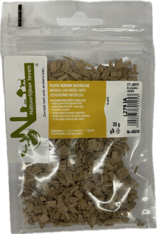 Natuurlijke eikenchips (ongeroosterd), 20 g