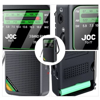 Full-Range Pocket Radio FM/AM/FW