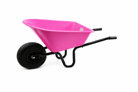 Natuurlijker leven Kinderkruiwagen Roze metaal/kunststof