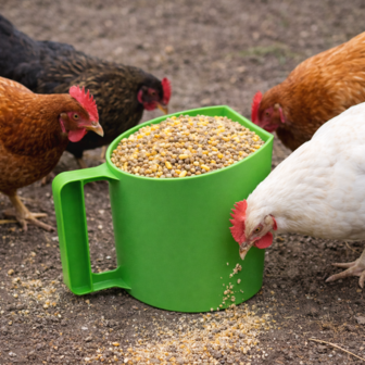 Natuurlijker leven voerschep 1kg (bekermodel) GROEN