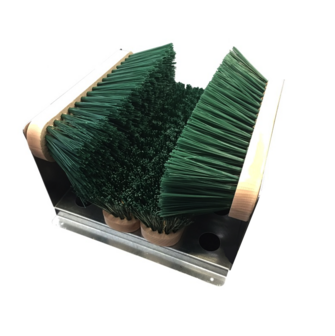 Schoenen en laarzen schoonmaker 4 borstels met verzinkt onderstel