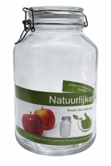 Ronde glazenpot van 4 liter met klemsluiting