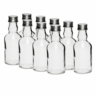 Mini glazenflesjes shotje 50ml (10 stuks)