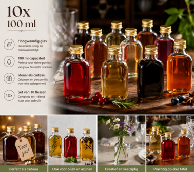 Glazenflesjes Drupke 100ml (10 stuks)