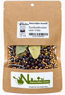 Zuurkoolkruiden voor 5 kilo zuurkool