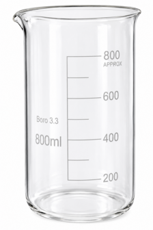 Bekerglas 800ml hoog model