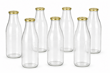 Sapfles met goudkeurige dop 1000 ml 6x
