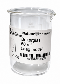 Bekerglas 50 ml Laag model hittebestendig borosilikaatglas