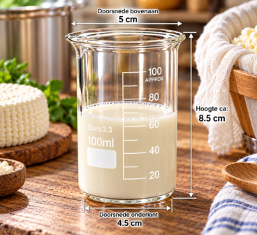 Bekerglas 100 ml hoog model gegradueerd hittebestendig