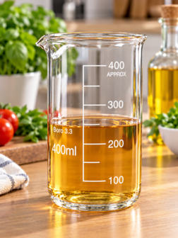 Bekerglas 400ml hoog model