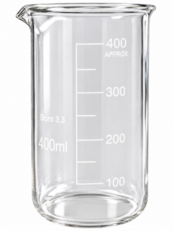 Bekerglas 400ml hoog model