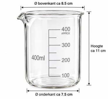 Bekerglas laag model 400ml