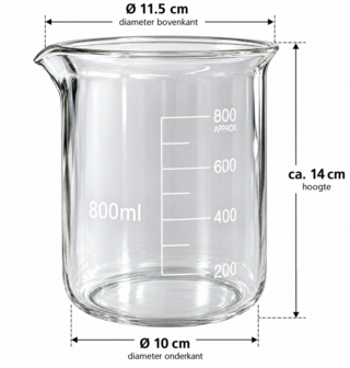 Bekerglas laag model 800 ml