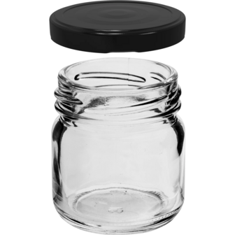 40 ml Glazen Potjes met Gekleurd Deksel &ndash; Set van 10 Stuks