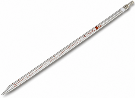 Pipet glas gegradueerd 15 ml	