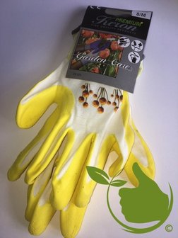 Handschoen Garden Care geel mt.8 (uni)