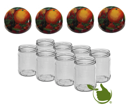 Inmaakpotten 500 ml met twist-off deksel (Fruit classic) 8 stuks