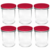 Jampotten 346 ml met twist-off deksel (bordeaux) 6 stuks