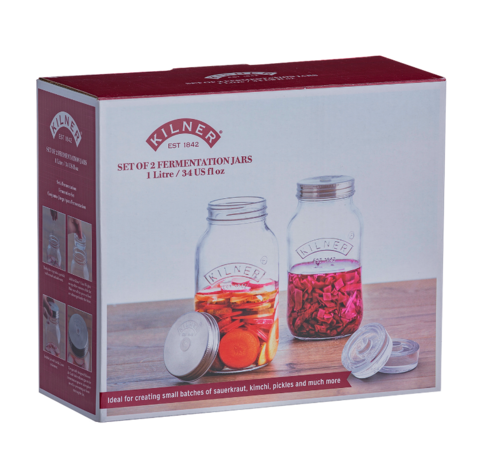 Kilner set om te fermenteren met 2 potten van 1 Liter