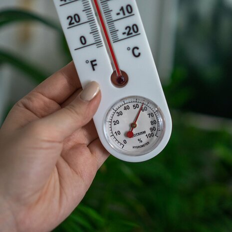 Universele witte thermometer met hygrometer