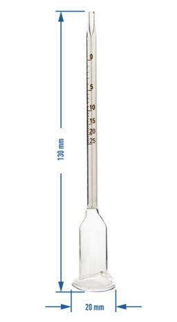 Vinometer eenvoudig model 0°-25°