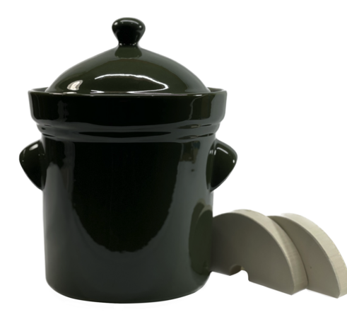 Zuurkoolpot 5 liter (Olijf/Buik model)