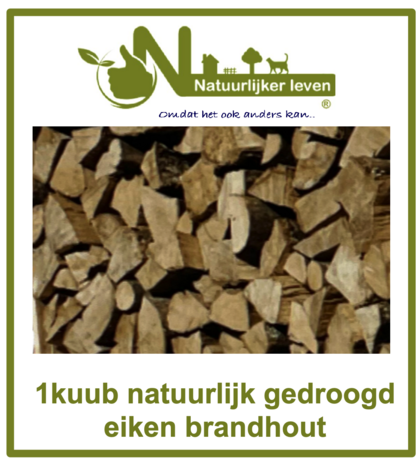 Natuur gedroogd eiken haardhout