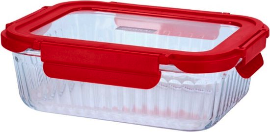 Cookai Ovenschaal Rood 1040ml met glazendeksel